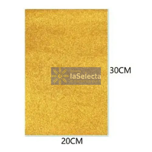 GOMA EVA GLITTER 20X30 CM 2MM DORADO IMPORTADO